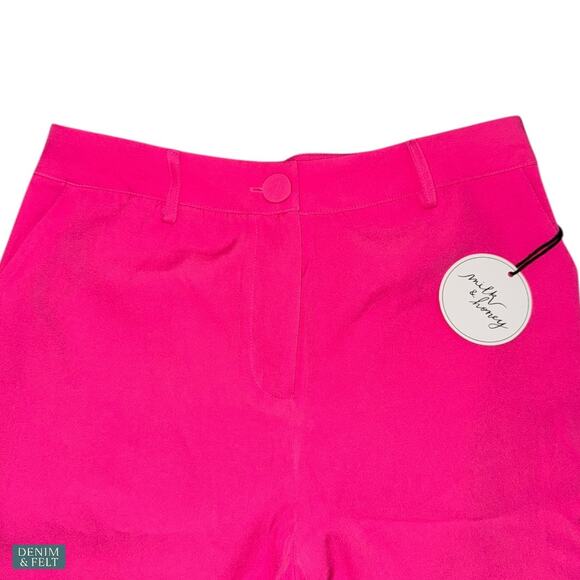 Milk & Honey Hot Pink Boutique Belted Blazer & Pant Set Business Chic Small NEW - Picture 6 of 12